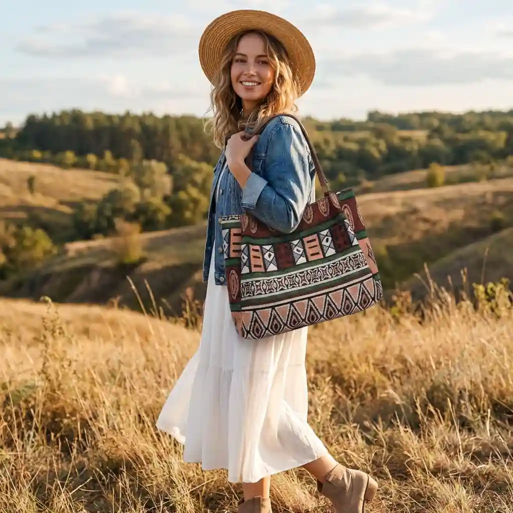 Bohemian Versatile Tote Bag - Image 3