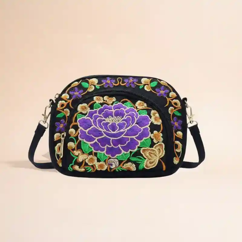 Boho Embroidered Crossbody Bag - Image 4
