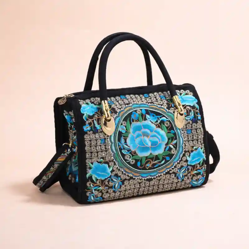 Boho Embroidered Crossbody Purse - Image 4