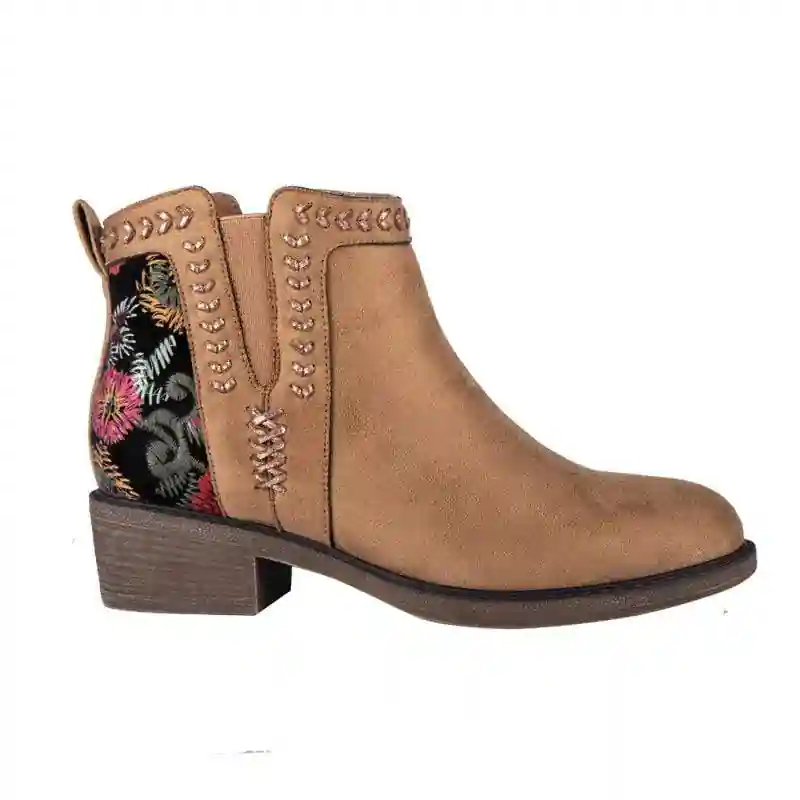 Boho Floral Camel Boots - Image 4