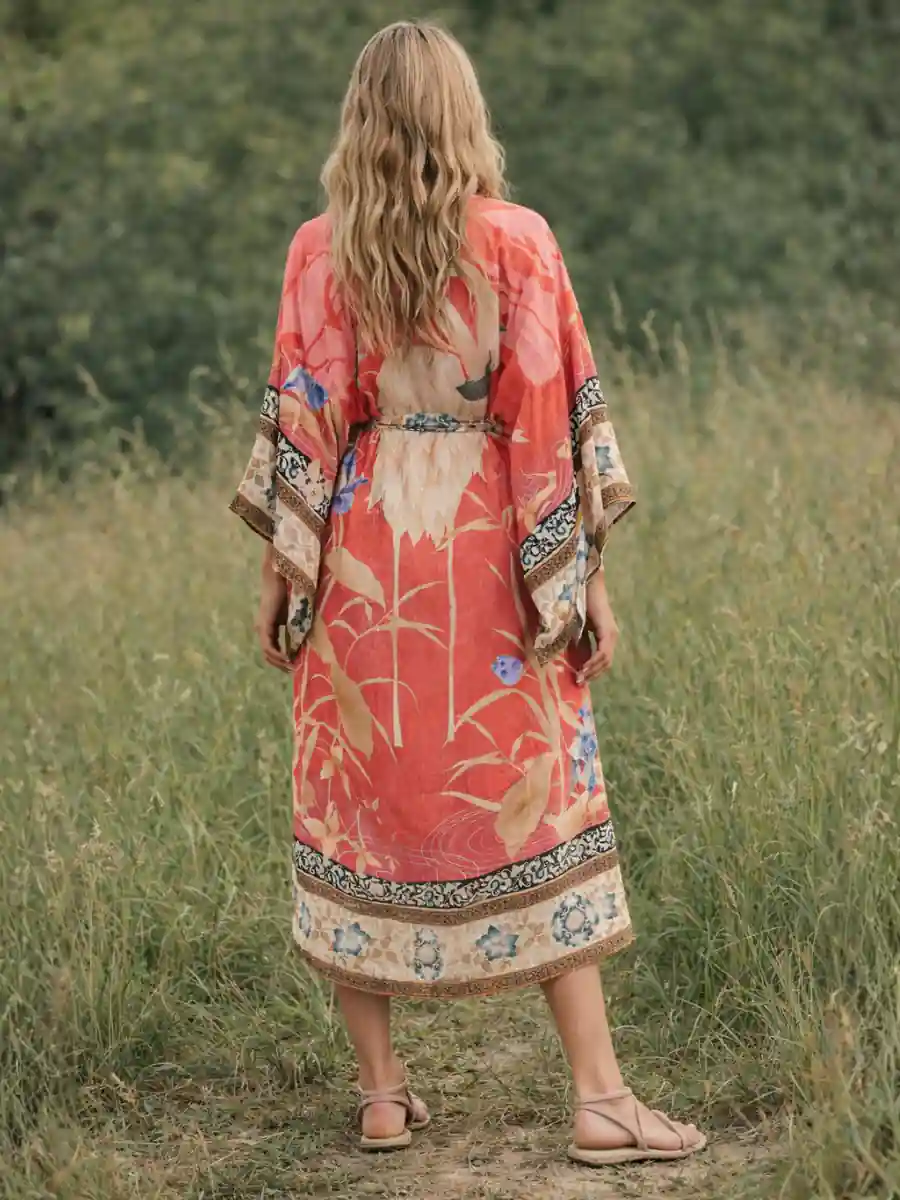 Boho Floral Kimono - Image 3