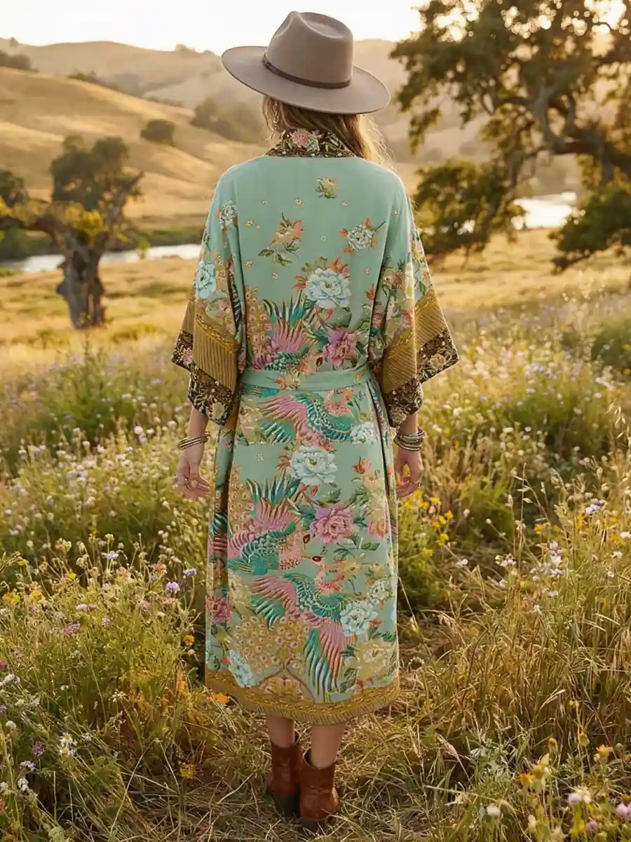 Boho Floral Summer Kimono - Image 3