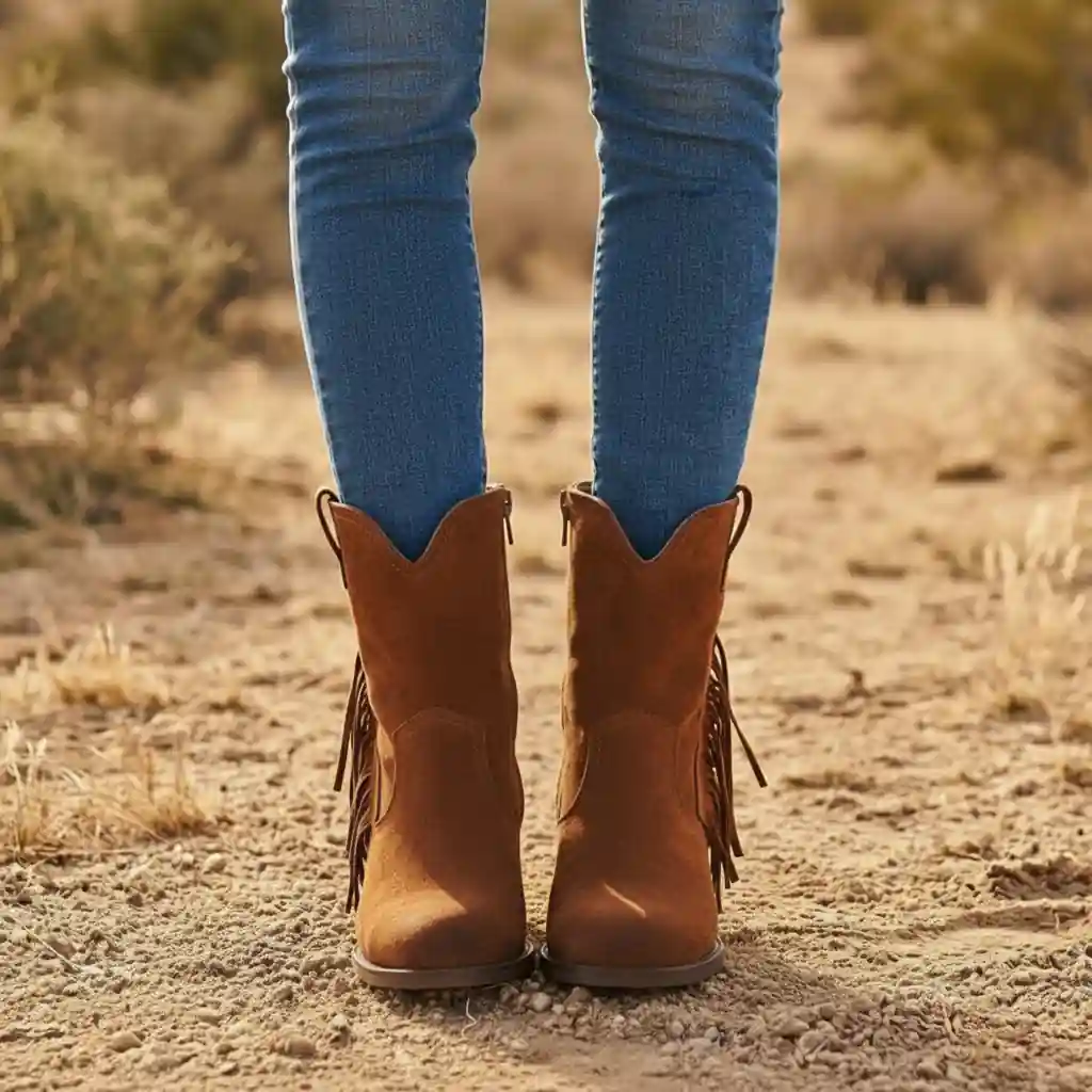 Boho Fringes High Boots - Image 3