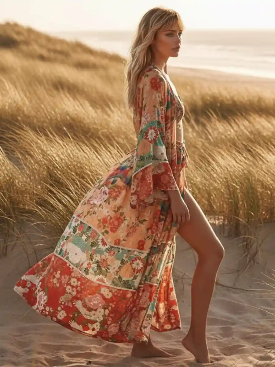 Boho Long Kimono Beach Cardigans - Image 3