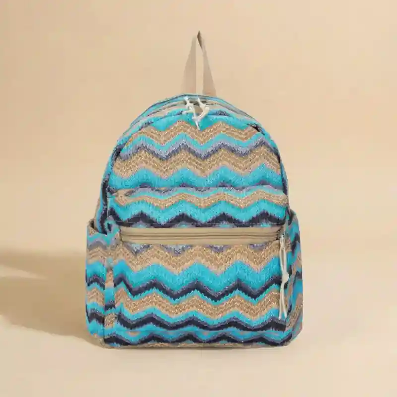 Boho Straw Backpack for Women - Image 3