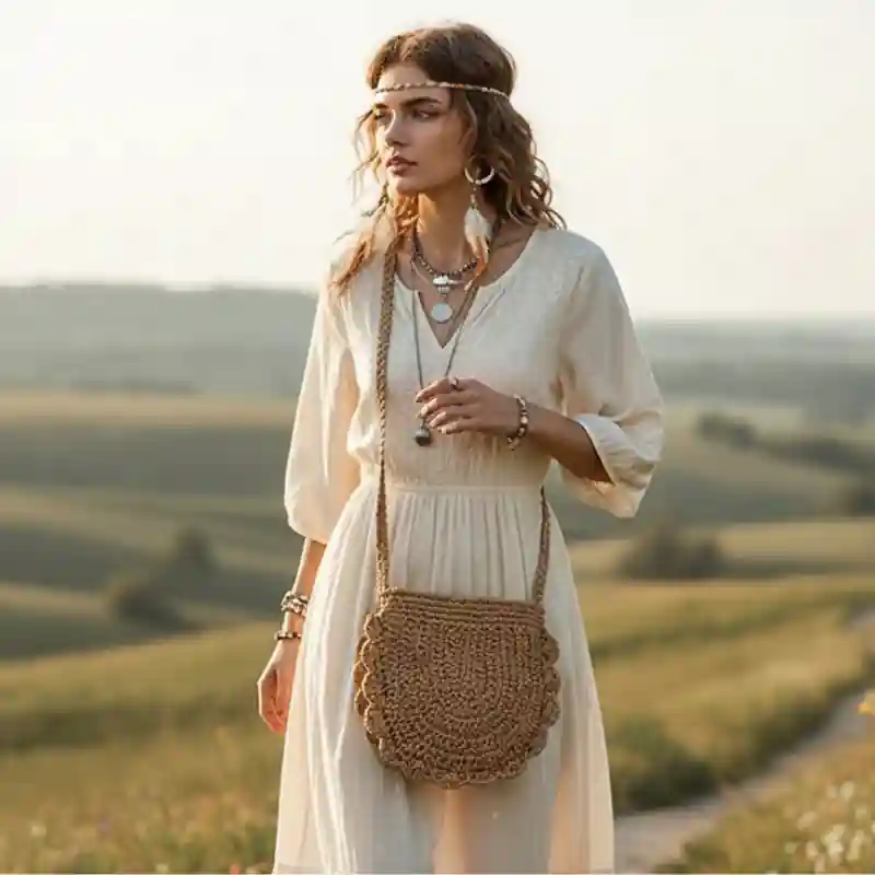 Boho Style Crossbody Bag - Image 6