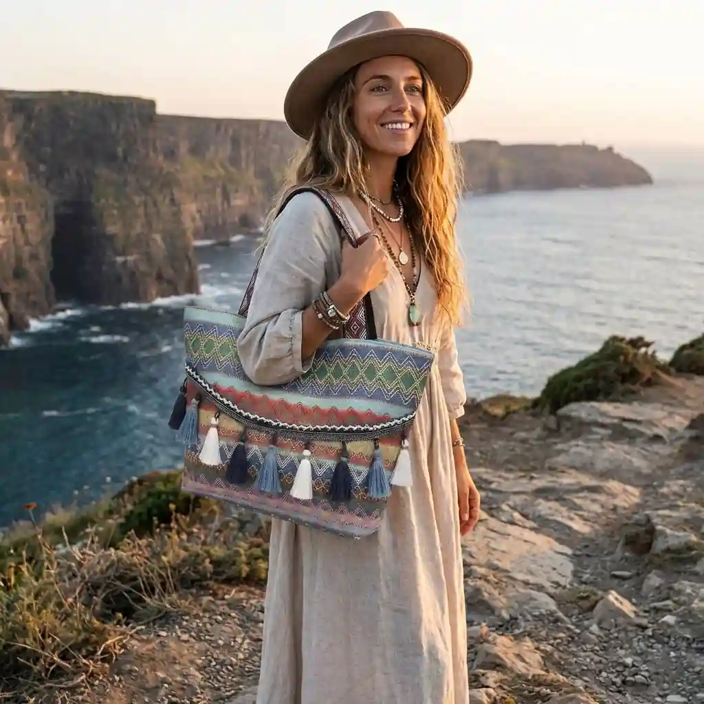 Boho Tassel Tote Bag - Image 3