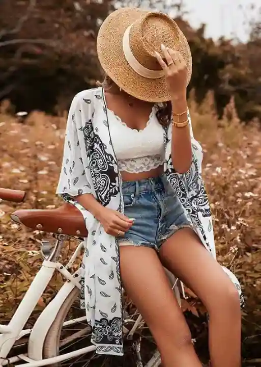 Kimono Boho mid-length patterned - Image 3