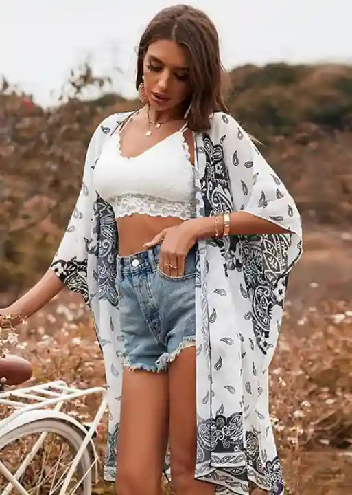 Kimono Boho mid-length patterned - Image 5
