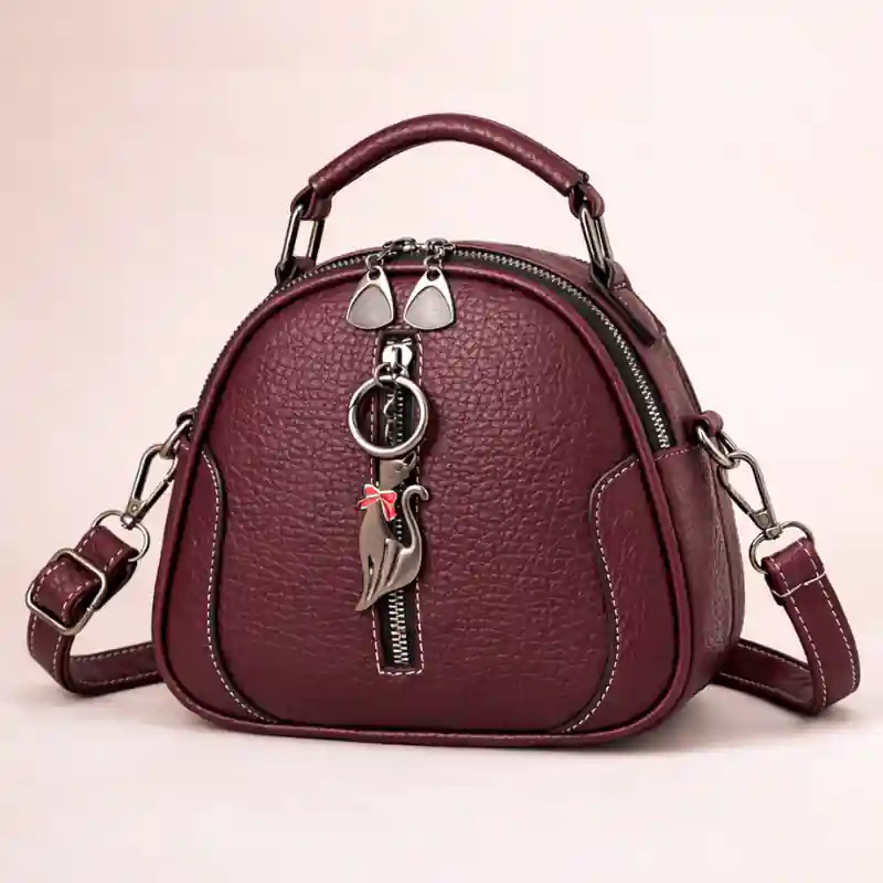Small Boho Leather Crossbody Bag - Image 4
